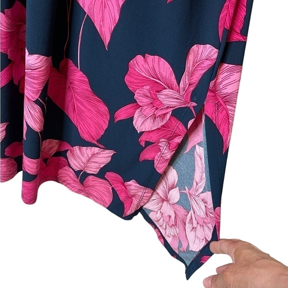 Tommy Hilfiger Women's Jersey Empire Dress, tropical floral v-neckline size 8 - Picture 8 of 14